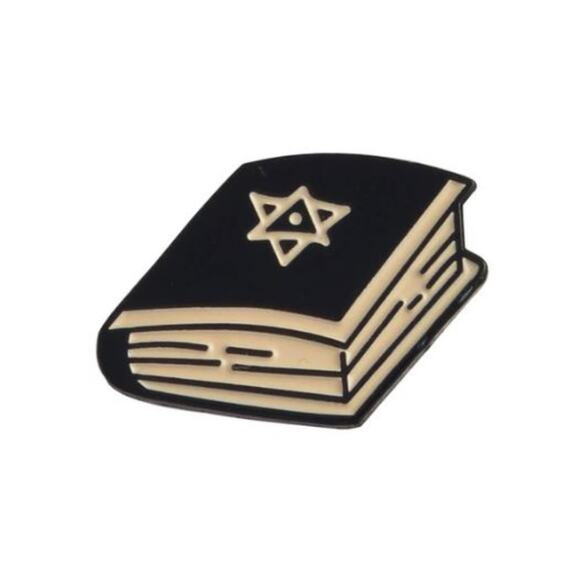Black Book Pin Brooch - Picture 1 of 3